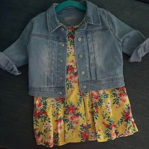 Toddler girls Ruffle Butts floral dress.